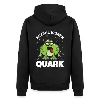 Frosch Kröte, Frösche, Kaulquappe, Amphibien - Unisex Premium Bio Zip Hoodie - Schwarz - Hinten - Nico (187cm)