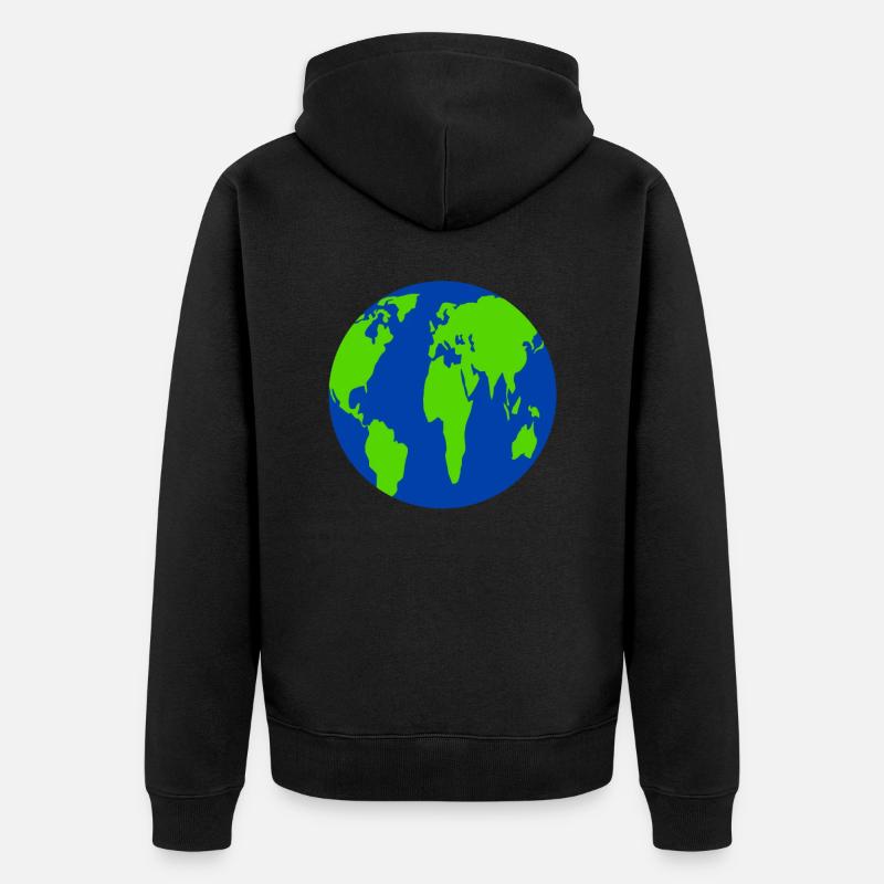Klimaschutz Unsere Mudda Klimawandel - Unisex Premium Bio Zip Hoodie - Schwarz