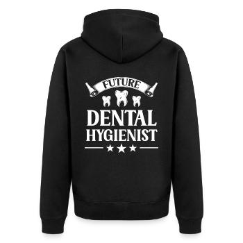 Future équipe d’hygiénistes dentaires Hygiène dentaire - Veste à capuche bio Premium Unisexe - noir - Dos - Nico (187cm)