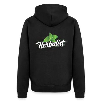 Herb Collector Herb Garden Herbes aromatiques - Veste à capuche bio Premium Unisexe - noir - Dos - Nico (187cm)