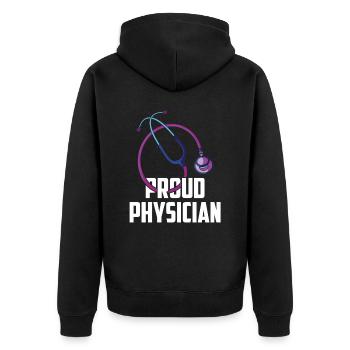 Fier Docteur Docteur Profession Médicale - Veste à capuche bio Premium Unisexe - noir - Dos - Nico (187cm)