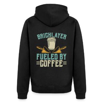 Maurer Chauffé au café Maurer Caféine - Veste à capuche bio Premium Unisexe - noir - Dos - Nico (187cm)