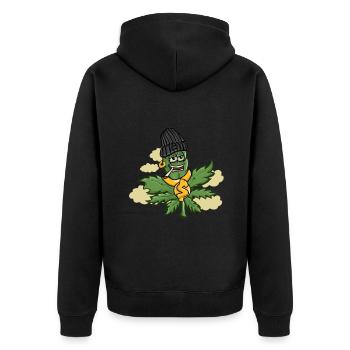 Cannabis - Veste à capuche bio Premium Unisexe - noir - Dos - Nico (187cm)