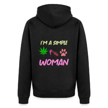 Cannabis - Veste à capuche bio Premium Unisexe - noir - Dos - Nico (187cm)
