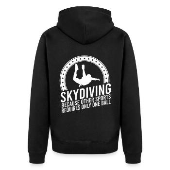 Skydive Freefly Fallschirmspringer Chemise Parachutisme - Veste à capuche bio Premium Unisexe - noir - Dos - Nico (187cm)