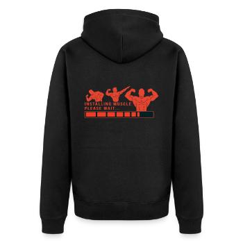 Culturiste Muscles Gym Fitness Training - Veste à capuche bio Premium Unisexe - noir - Dos - Nico (187cm)