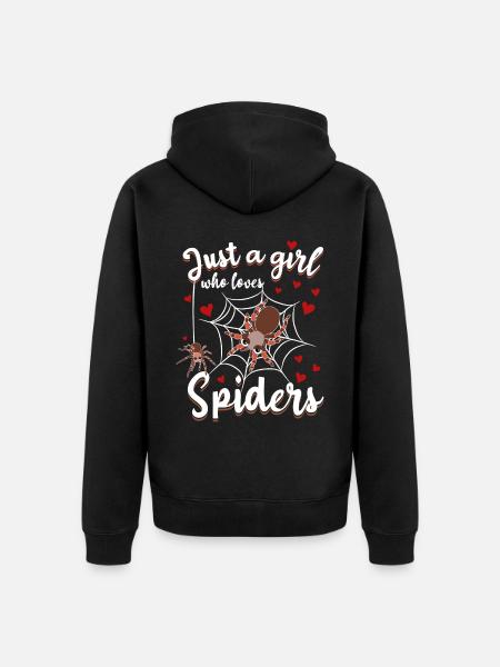 Tarantula Tarantula Terraristics Amphibian Spider - Unisex Premium Organic Zip Hoodie - black