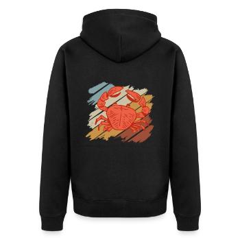 Cancer Cadeau Crevette Crabe Homard Scorpion - Veste à capuche bio Premium Unisexe - noir - Dos - Nico (187cm)