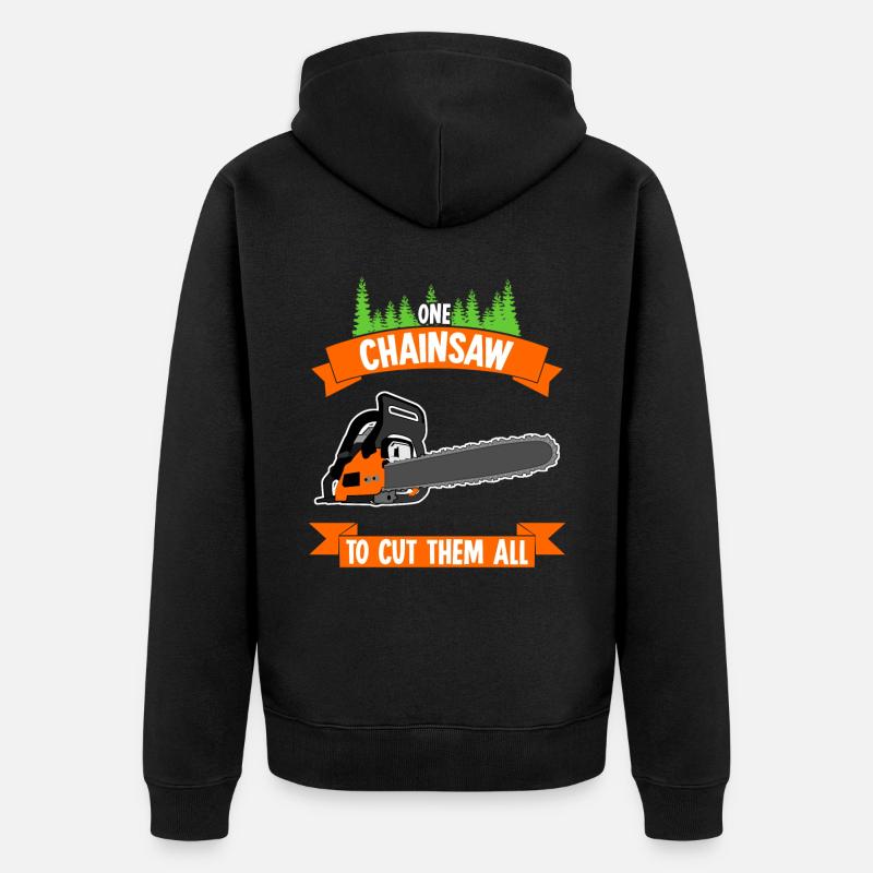 Tronçonneuse Tronçonneuses Disant Bûcheron - Veste à capuche bio Premium Unisexe - noir