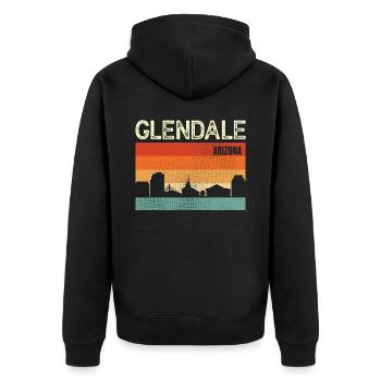 Glendale Arizona - Veste à capuche bio Premium Unisexe - noir - Dos - Nico (187cm)