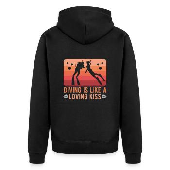 Instructeur de conception de plongée sous-marine Snorkeling - Veste à capuche bio Premium Unisexe - noir - Dos - Nico (187cm)
