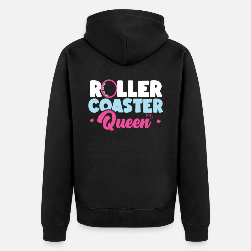 Roller Coaster Roller Coaster - Unisex Premium Organic Zip Hoodie - black