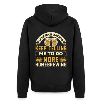Homebrewing Beer Brewing Alcohol Drinker Alcoholic - Unisex Premium Organic Zip Hoodie - black - Back - Nico (187cm)