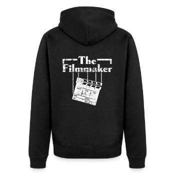 Der Filmemacher Filmregisseur Film machen Film - Unisex Premium Bio Zip Hoodie - Schwarz - Hinten - Nico (187cm)