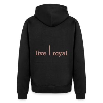 Live Royal Live | Royal FAT - Veste à capuche bio Premium Unisexe - noir - Dos - Nico (187cm)