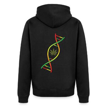 Good Vibes Seulement Rastafari Rasta Jamaïque Reggae - Veste à capuche bio Premium Unisexe - noir - Dos - Nico (187cm)