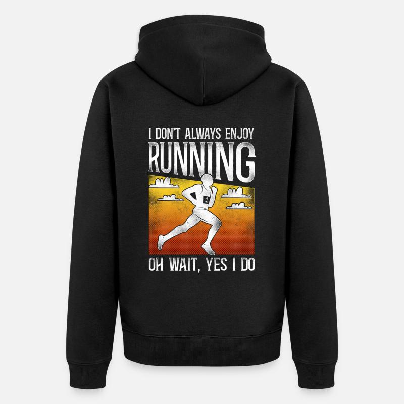 Running Runner Semi-Marathon - Veste à capuche bio Premium Unisexe - noir