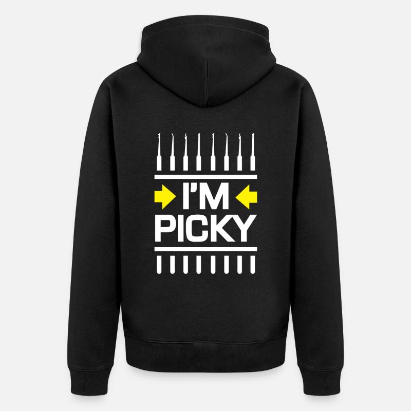 IM Picky Lockpicking Lockpicker - Unisex Premium Bio Zip Hoodie - Schwarz
