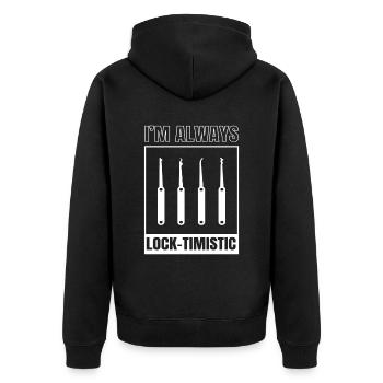Lock-Timistic Lockpicking Lockpicker - Veste à capuche bio Premium Unisexe - noir - Dos - Nico (187cm)