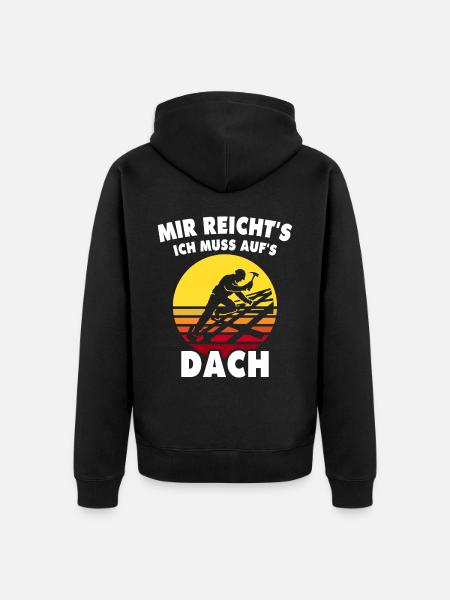 Dachdecker Dachdeckermeister Zimmerer - Unisex Premium Bio Zip Hoodie - Schwarz
