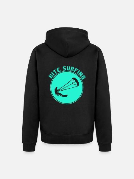 Kite surfing - Unisex Premium Organic Zip Hoodie - black