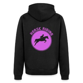 Équitation - Veste à capuche bio Premium Unisexe - noir - Dos - Nico (187cm)