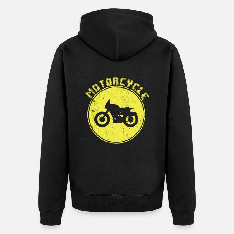 Motocyclette - Veste à capuche bio Premium Unisexe - noir
