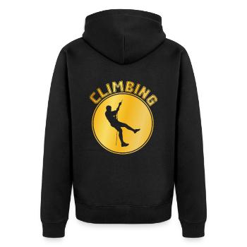 Grimper - Veste à capuche bio Premium Unisexe - noir - Dos - Nico (187cm)