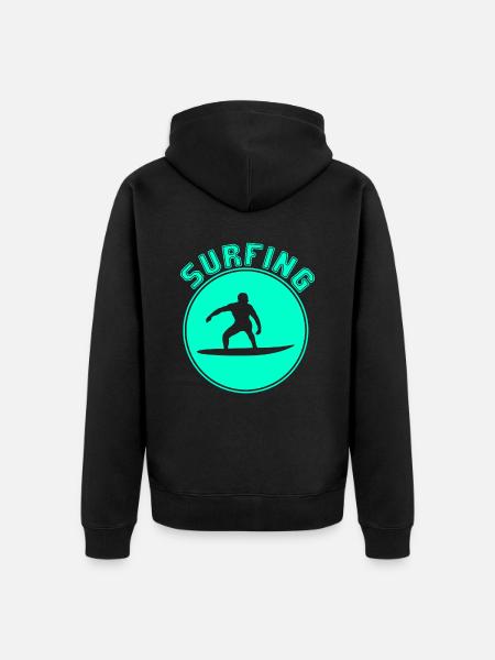 Surf - Veste à capuche bio Premium Unisexe - noir