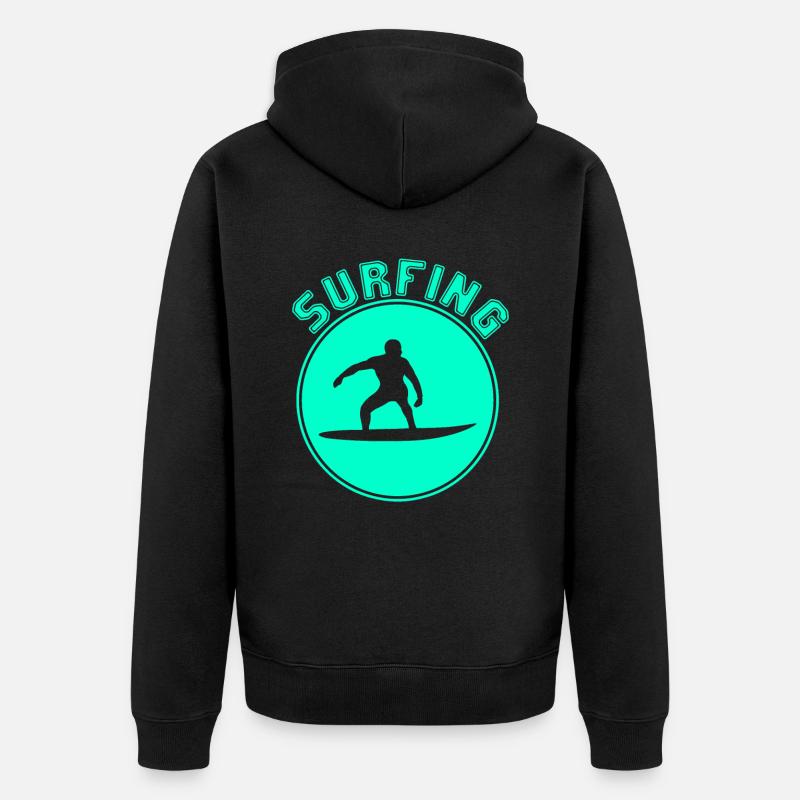 Surf - Veste à capuche bio Premium Unisexe - noir