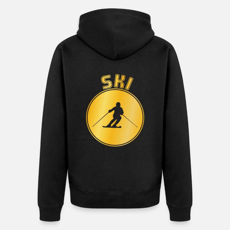 Ski - Veste à capuche bio Premium Unisexe - noir