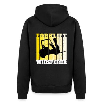 Forklift Driver Forklift Truck Driver - Unisex Premium Organic Zip Hoodie - black - Back - Nico (187cm)