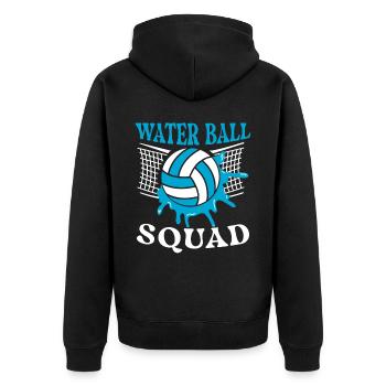 Water Ball Squad Aufblasbare Kugel Pool Party - Unisex Premium Bio Zip Hoodie - Schwarz - Hinten - Nico (187cm)