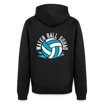 Water Ball Squad Aufblasbare Kugel Pool Party - Unisex Premium Bio Zip Hoodie - Schwarz - Hinten - Nico (187cm)