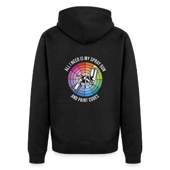 Car Painter Vehicle Painter Painter - Unisex Premium Organic Zip Hoodie - black - Back - Nico (187cm)