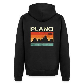 Plano Texas - Veste à capuche bio Premium Unisexe - noir - Dos - Nico (187cm)