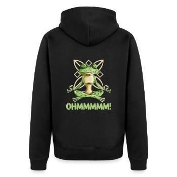 Grenouille Grenouilles Yoga Sport Yoga Tenue Yoga Exercice - Veste à capuche bio Premium Unisexe - noir - Dos - Nico (187cm)