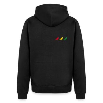 Good Vibes Seulement Rastafari Rasta Jamaïque Reggae - Veste à capuche bio Premium Unisexe - noir - Dos - Nico (187cm)