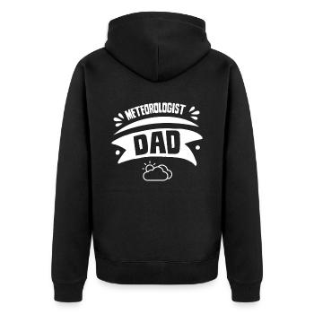 Météorologue Papa Météorologie Prévisions météorologiques - Veste à capuche bio Premium Unisexe - noir - Dos - Nico (187cm)