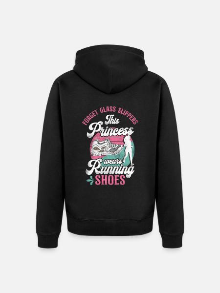 Running Runner Half Marathon - Unisex Premium Organic Zip Hoodie - black