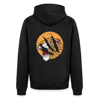 Cheetah Whisperer Wildlife Animal Keeper - Unisex Premium Organic Zip Hoodie - black - Back - Nico (187cm)