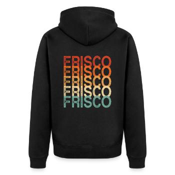 Frisco, Texas - Veste à capuche bio Premium Unisexe - noir - Dos - Nico (187cm)