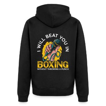Beatboxing Music Sound Beatbox Lover Beatboxer - Unisex Premium Organic Zip Hoodie - black - Back - Nico (187cm)