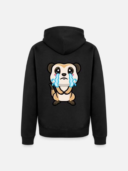 Erdmännchen Tierliebhaber Erdmännchenliebhaber - Unisex Premium Bio Zip Hoodie - Schwarz