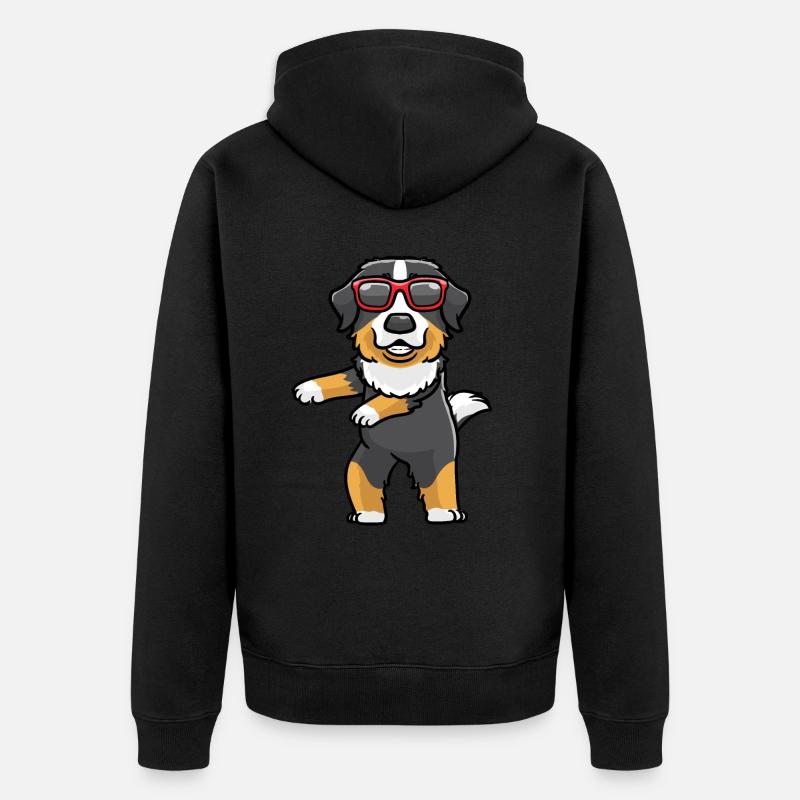 Bouvier bernois dansant Bouvier Bernois - Veste à capuche bio Premium Unisexe - noir