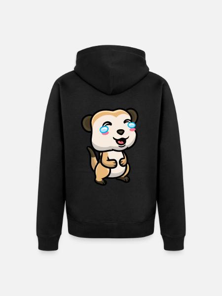 Erdmännchen Tierliebhaber Erdmännchenliebhaber - Unisex Premium Bio Zip Hoodie - Schwarz