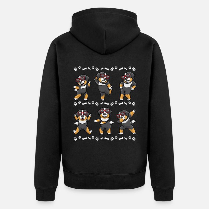 Bouvier bernois dansant Bouvier Bernois - Veste à capuche bio Premium Unisexe - noir