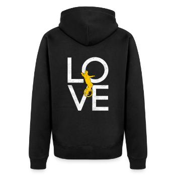 Unicycle - Unisex Premium Organic Zip Hoodie - black - Back - Nico (187cm)