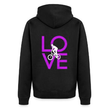 Le BMX - Veste à capuche bio Premium Unisexe - noir - Dos - Nico (187cm)
