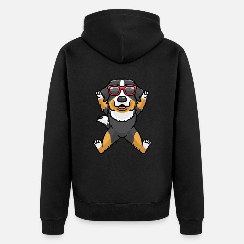 Bouvier bernois dansant Bouvier Bernois - Veste à capuche bio Premium Unisexe - noir